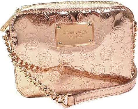 michael kors crossbody rose gold|michael kors rose gold handbag.